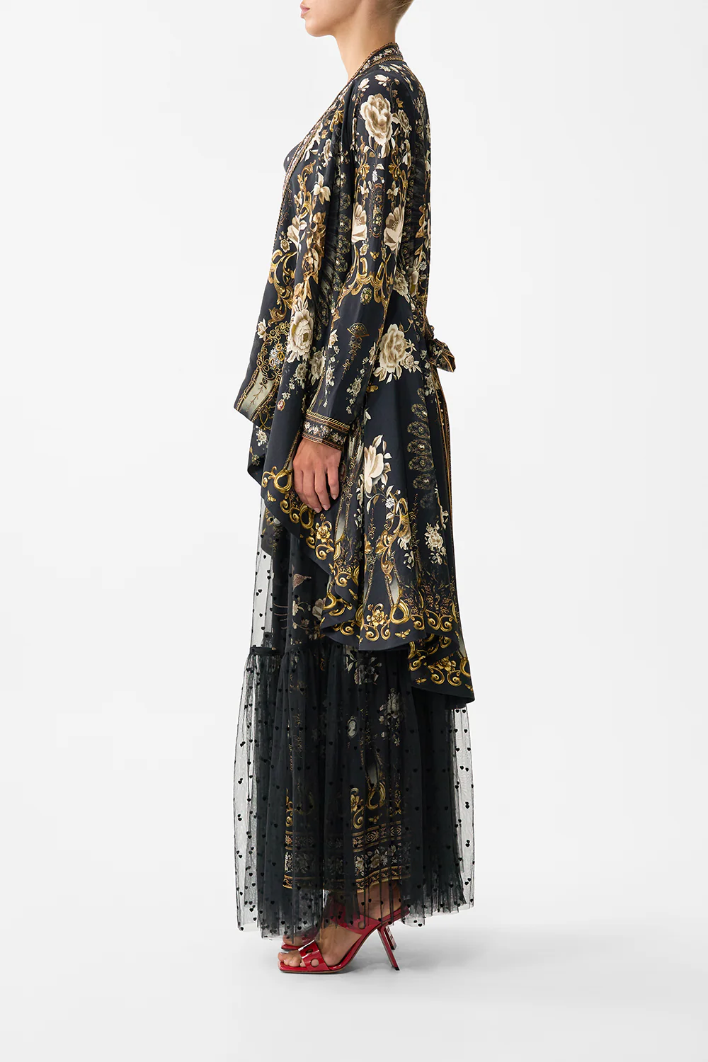 CROPPED SLEEVE LAYER WITH WAIST TIE FLAMENCO FOLKLORE - Image 4