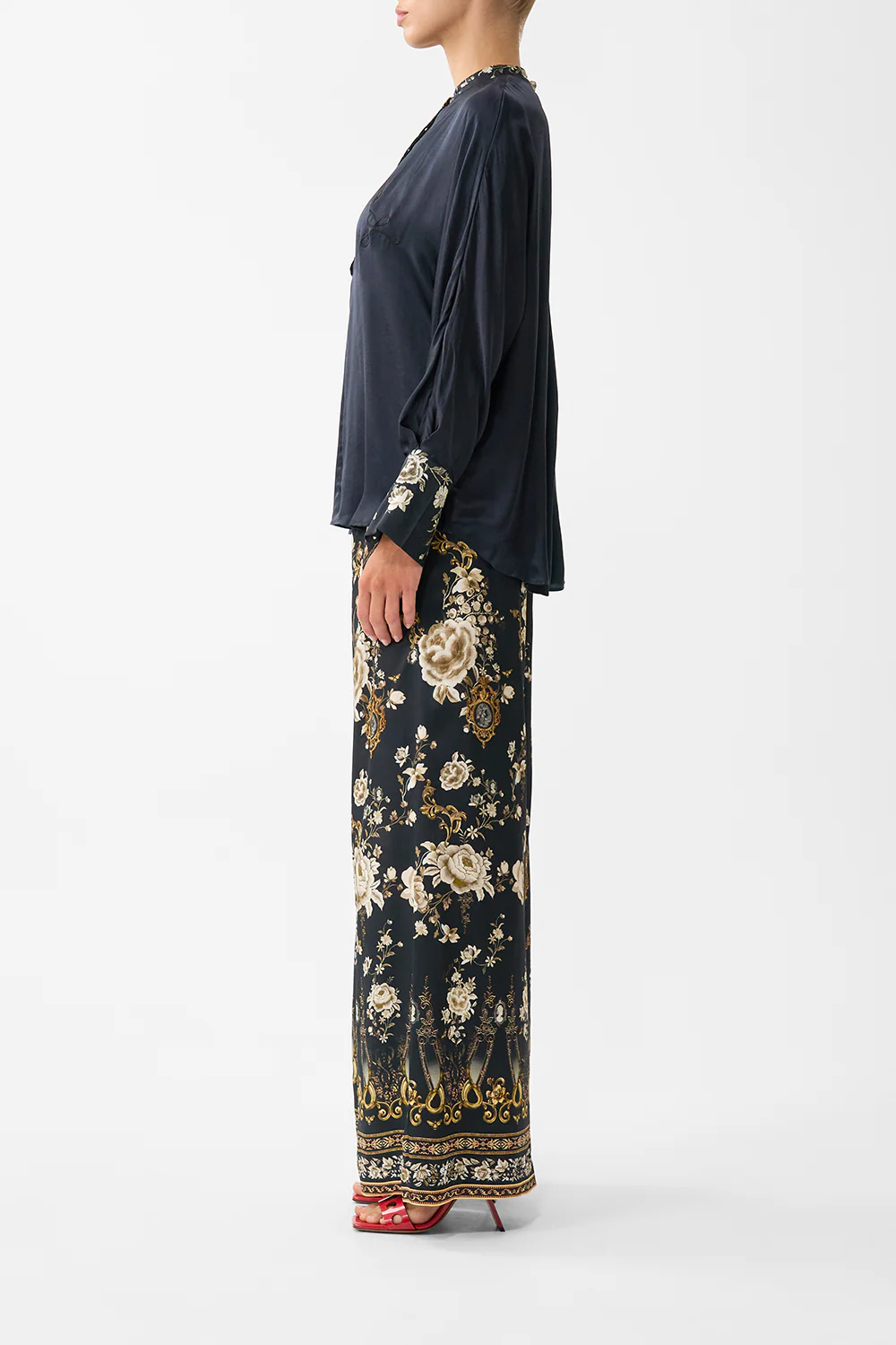 RELAXED PLACKET DETAIL SHIRT FLAMENCO FOLKLORE - Image 4