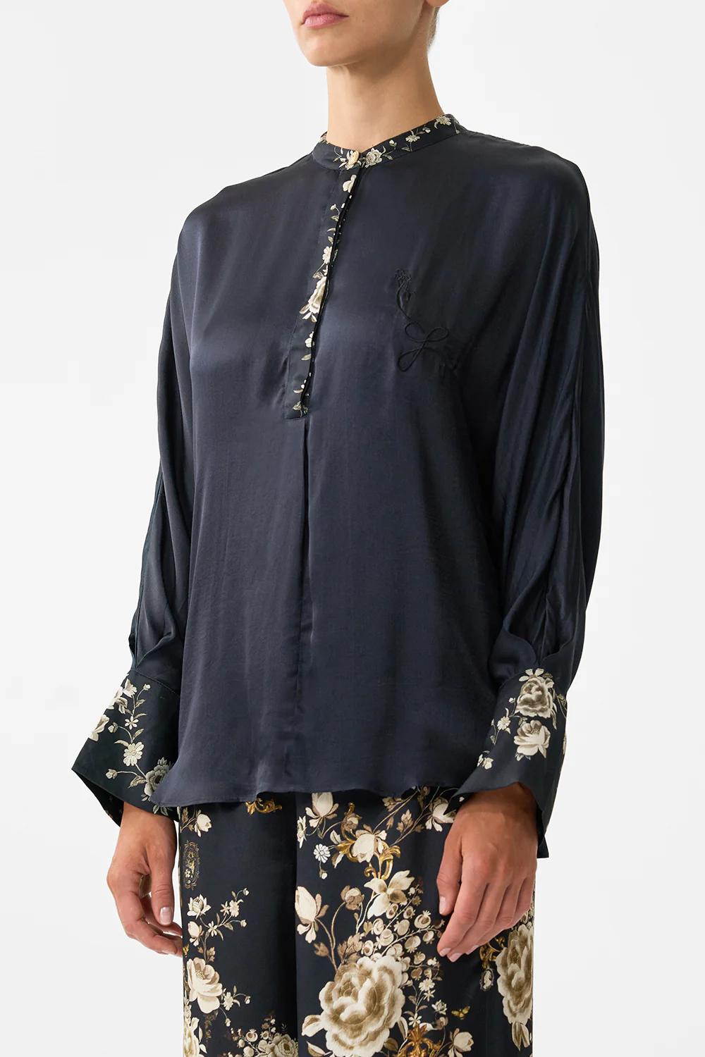 RELAXED PLACKET DETAIL SHIRT FLAMENCO FOLKLORE - Image 5