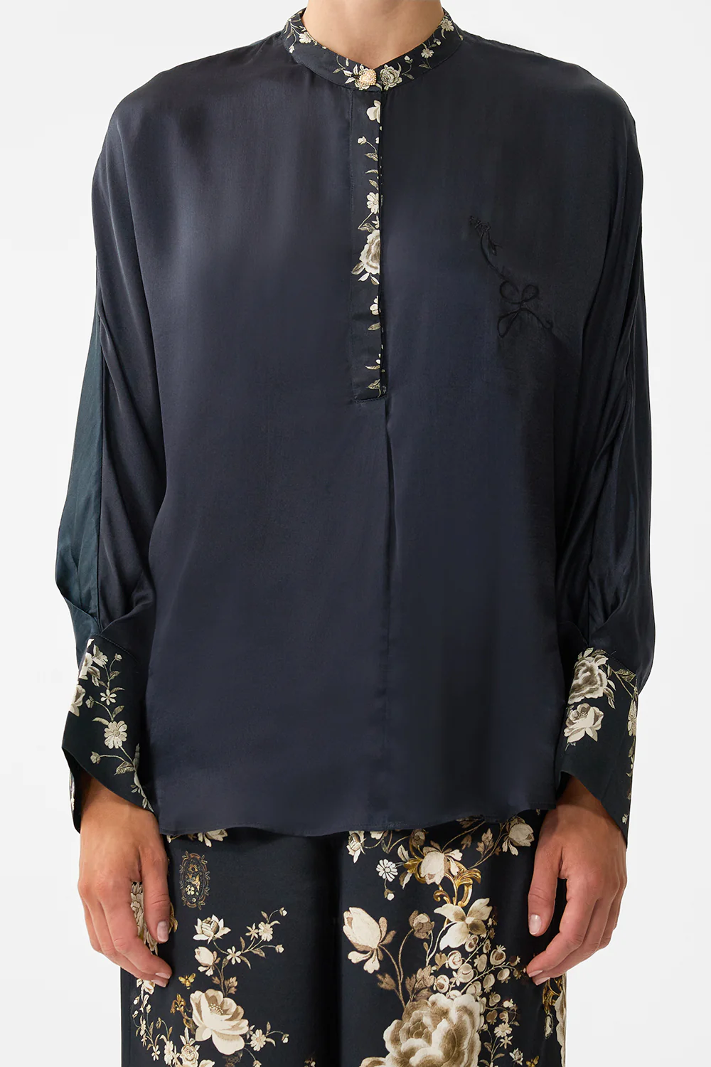 RELAXED PLACKET DETAIL SHIRT FLAMENCO FOLKLORE - Image 6