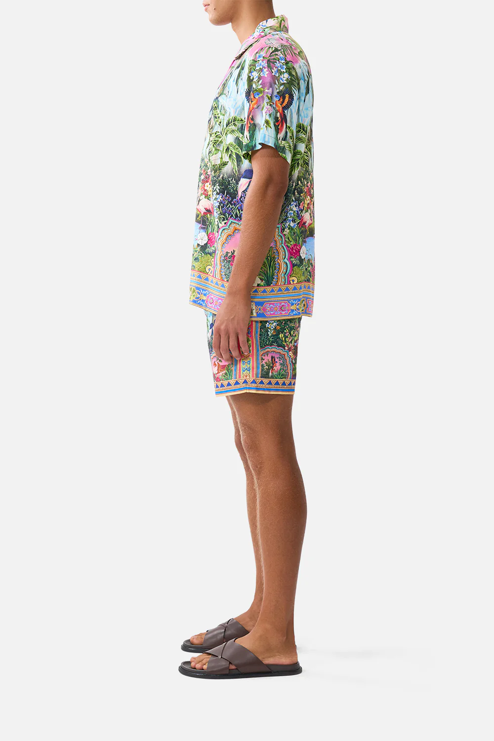 SHORT SLEEVE CAMP COLLARED SHIRT TURKISH DELIGHT - Image 4