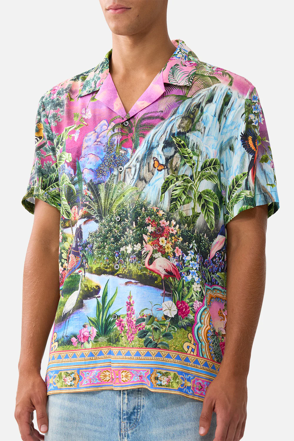 SHORT SLEEVE CAMP COLLARED SHIRT TURKISH DELIGHT - Image 5