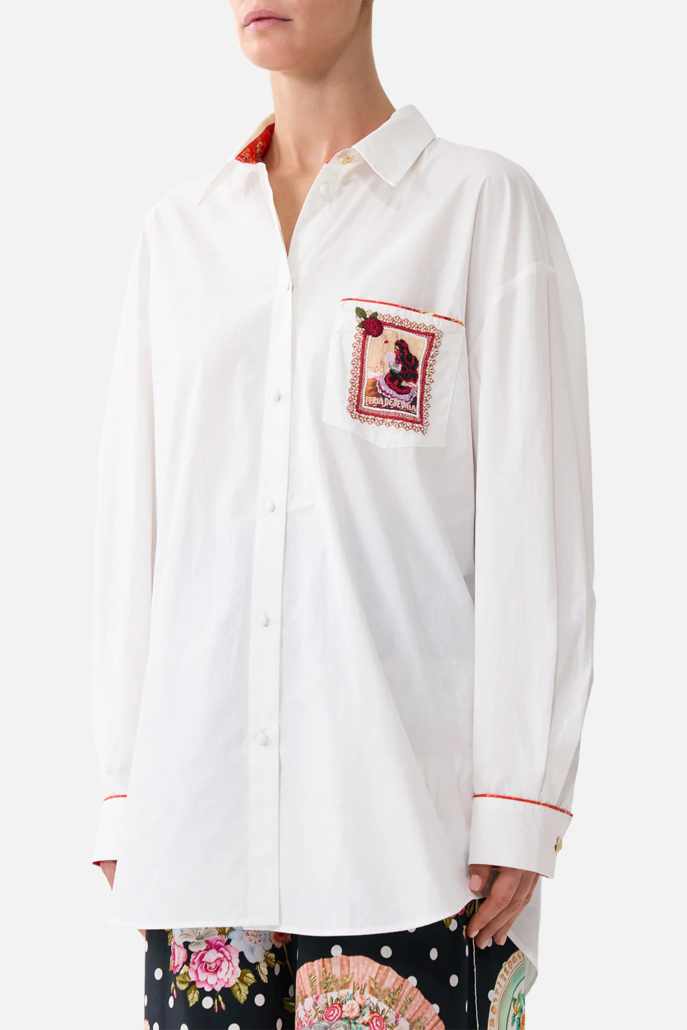 LONG SLEEVE OVERSIZED SHIRT WITH POCKET DAUGHTERS OF DUENDE - Image 5