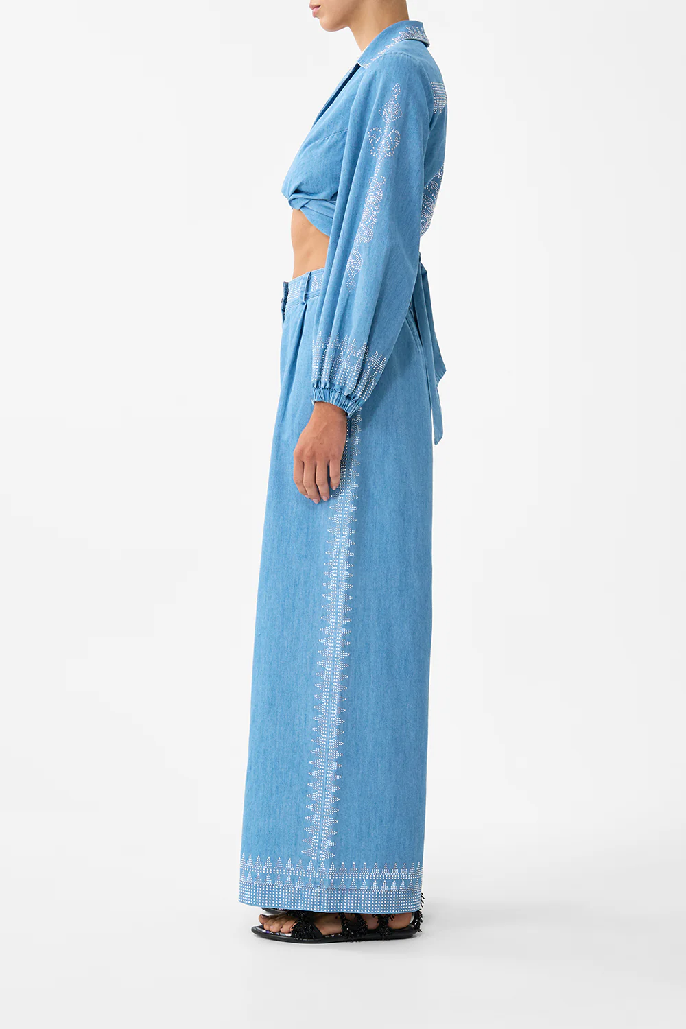 CROPPED WRAP SHIRT THE HUM OF THE ALHAMBRA - Image 4