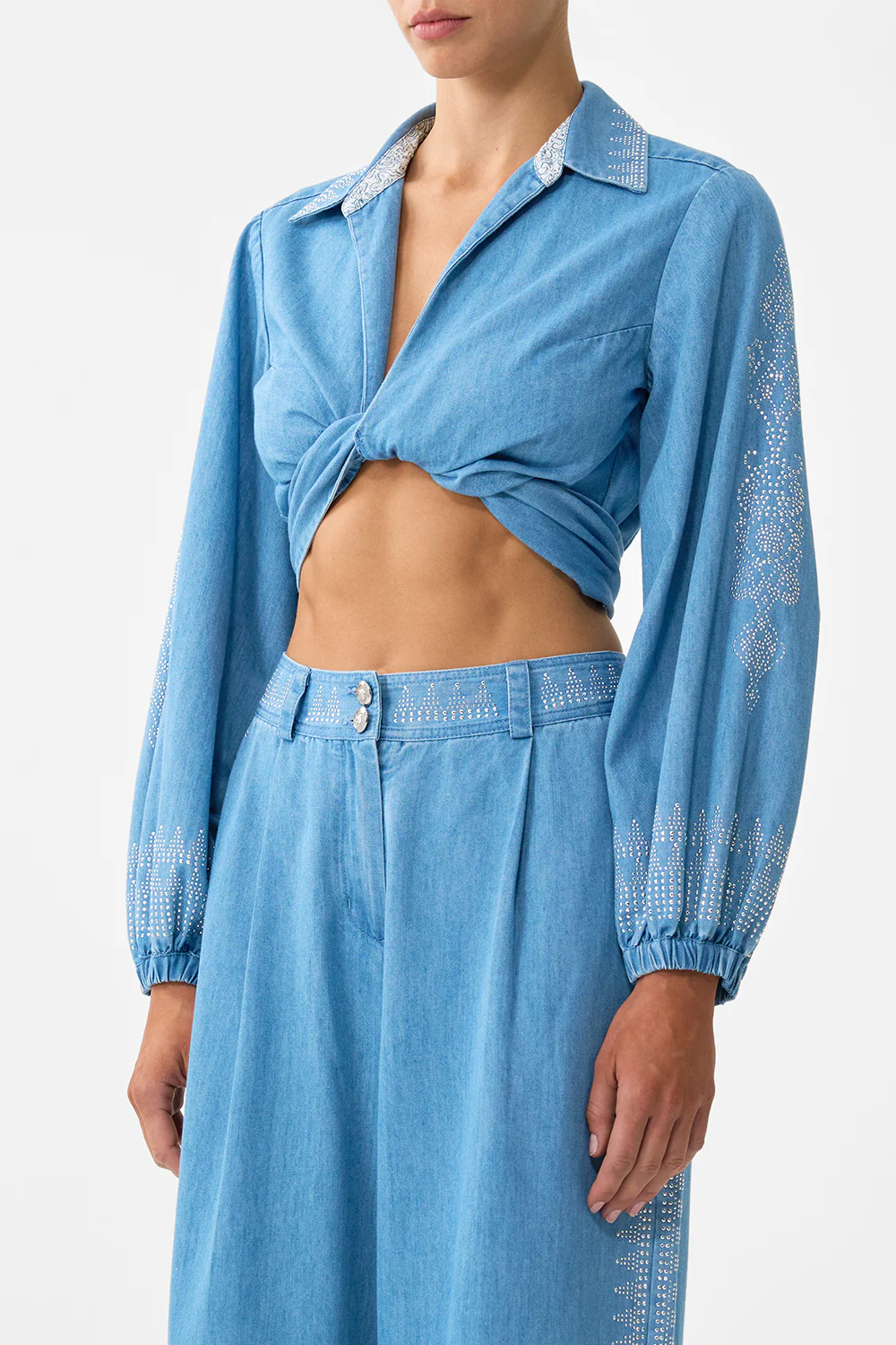 CROPPED WRAP SHIRT THE HUM OF THE ALHAMBRA - Image 5