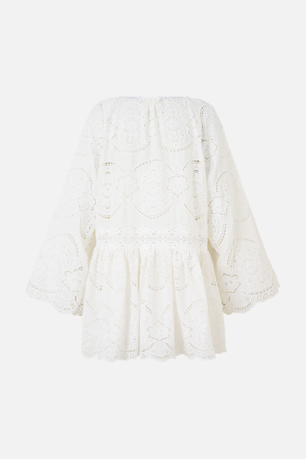 V NECK RELAXED SHORT DRESS WITH DROPPED WAIST A TILED WONDERLAND - Image 6