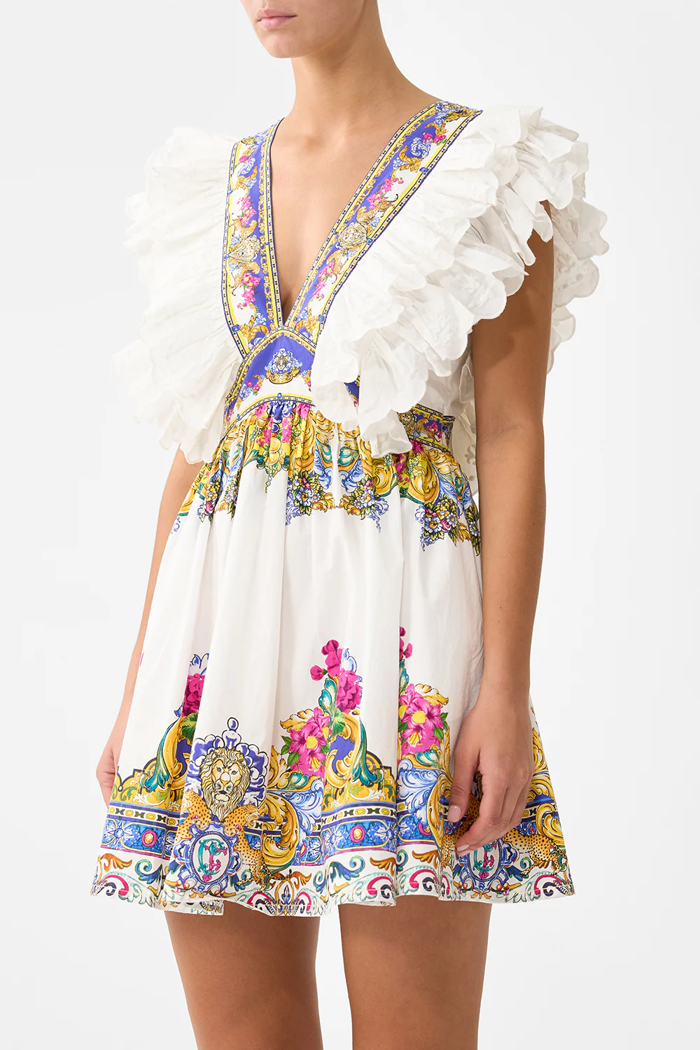 DOUBLE FRILL SLEEVE MINI DRESS MILLA IN SEVILLA - Image 5