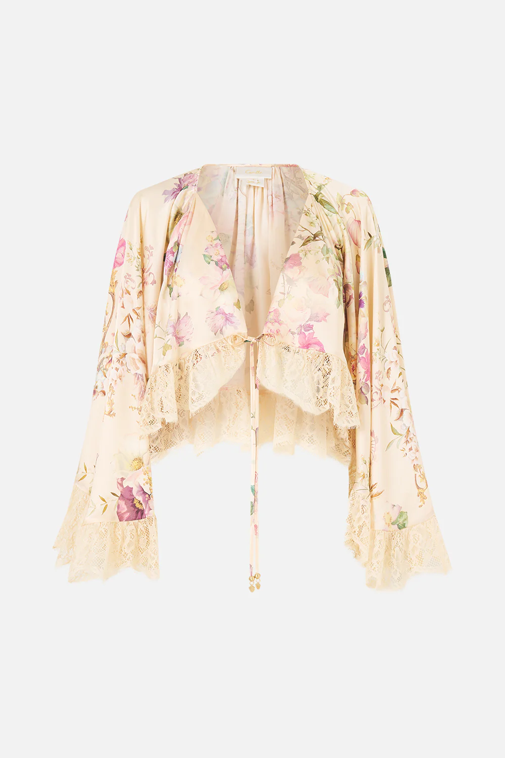 CROP RUFFLE TOP ADORNED IN ARANJUEZ - Image 3