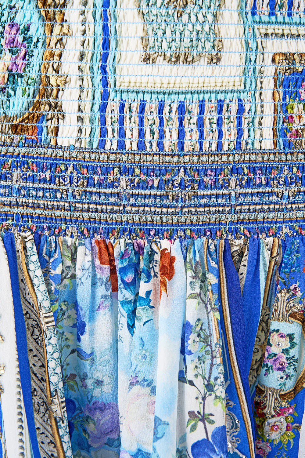 SHORT SHIRRED SKIRT OTTOMAN OPULENCE - Image 7