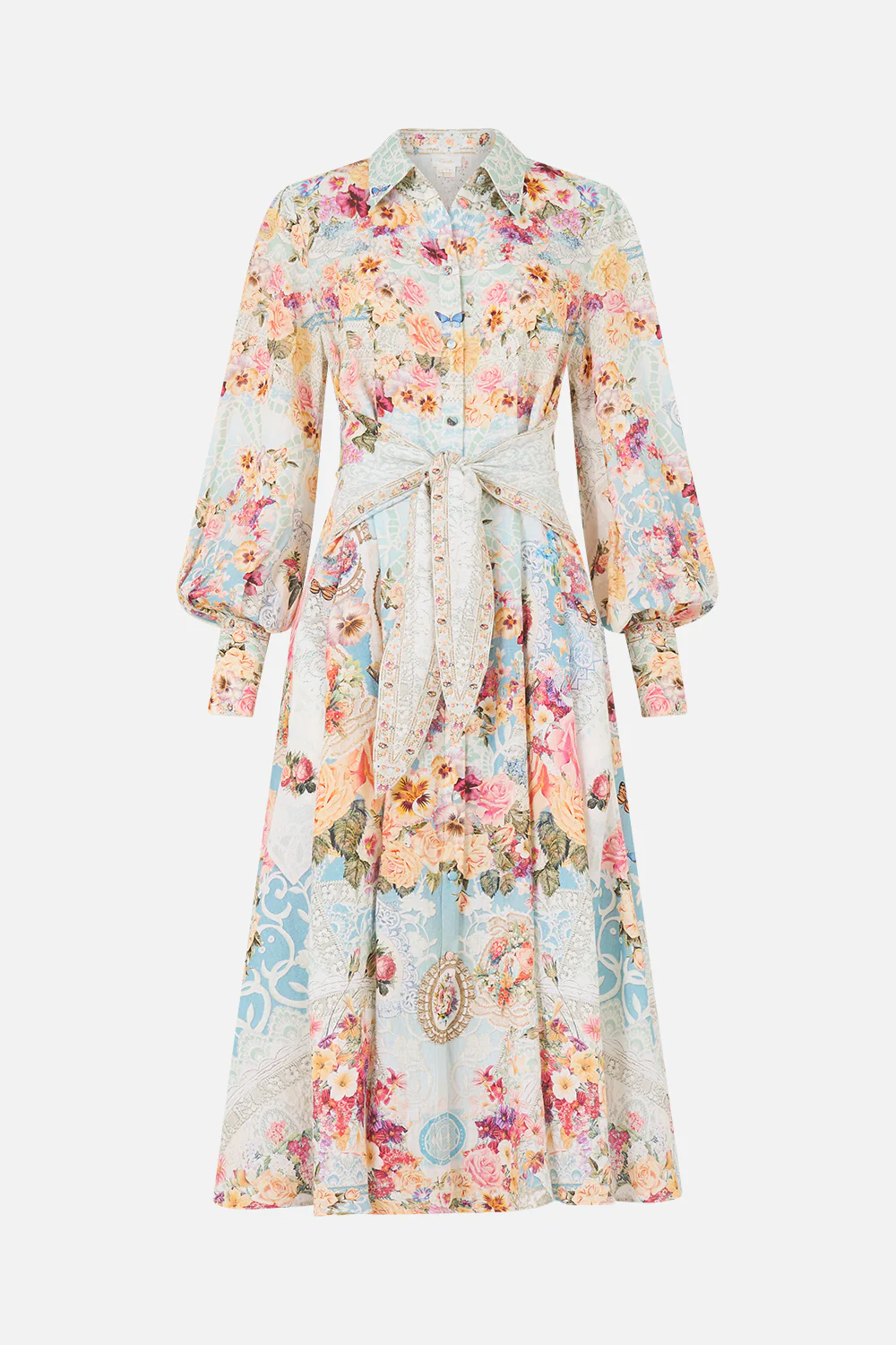 WAIST TIE SHIRT DRESS A TASTE FOR LACE - Image 3