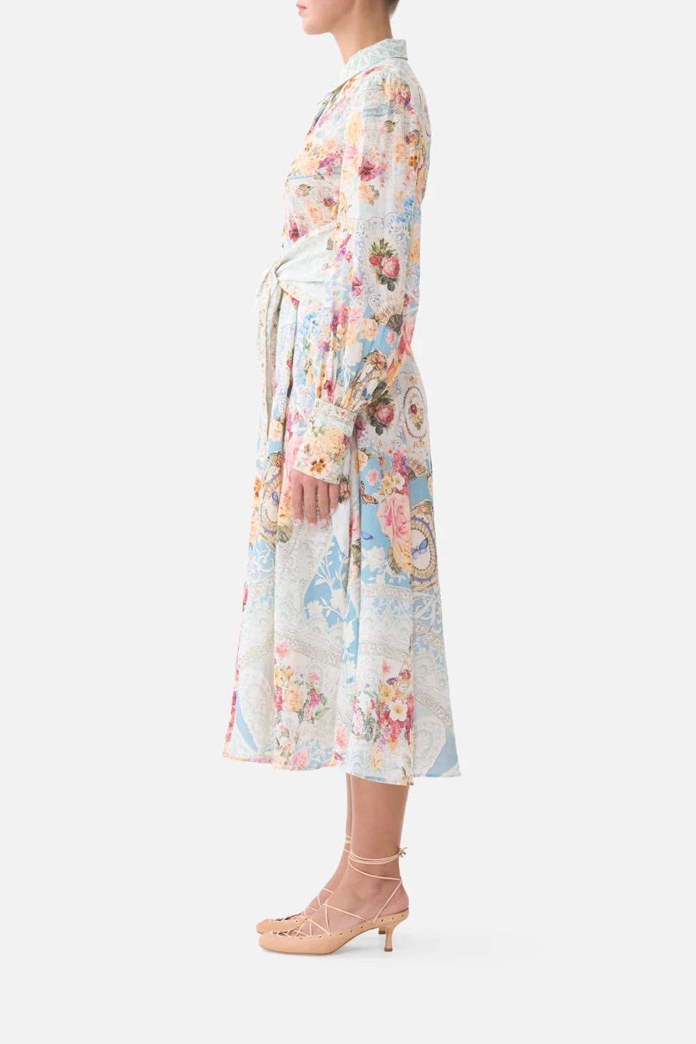 WAIST TIE SHIRT DRESS A TASTE FOR LACE - Image 4