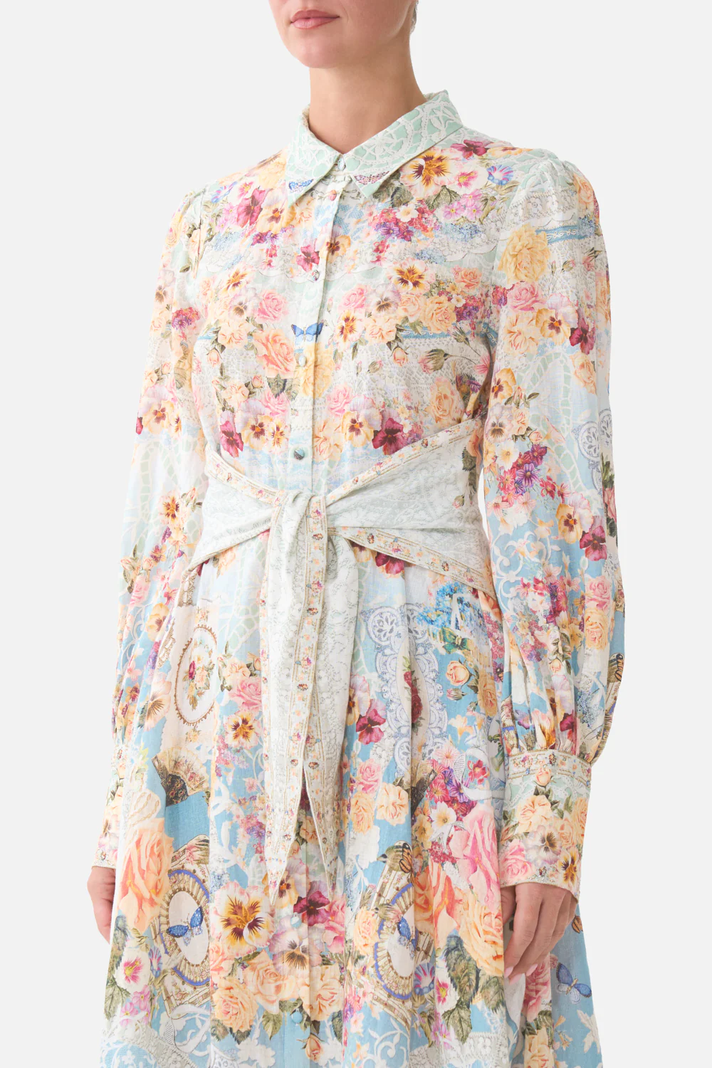 WAIST TIE SHIRT DRESS A TASTE FOR LACE - Image 5