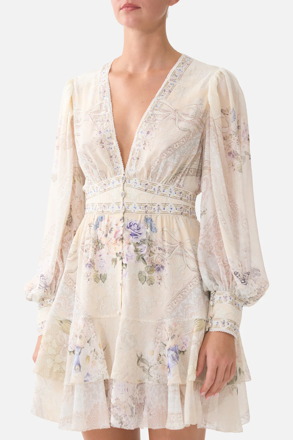 BUTTON FRONT FRILL DRESS LACED WITH LOVE - Image 5
