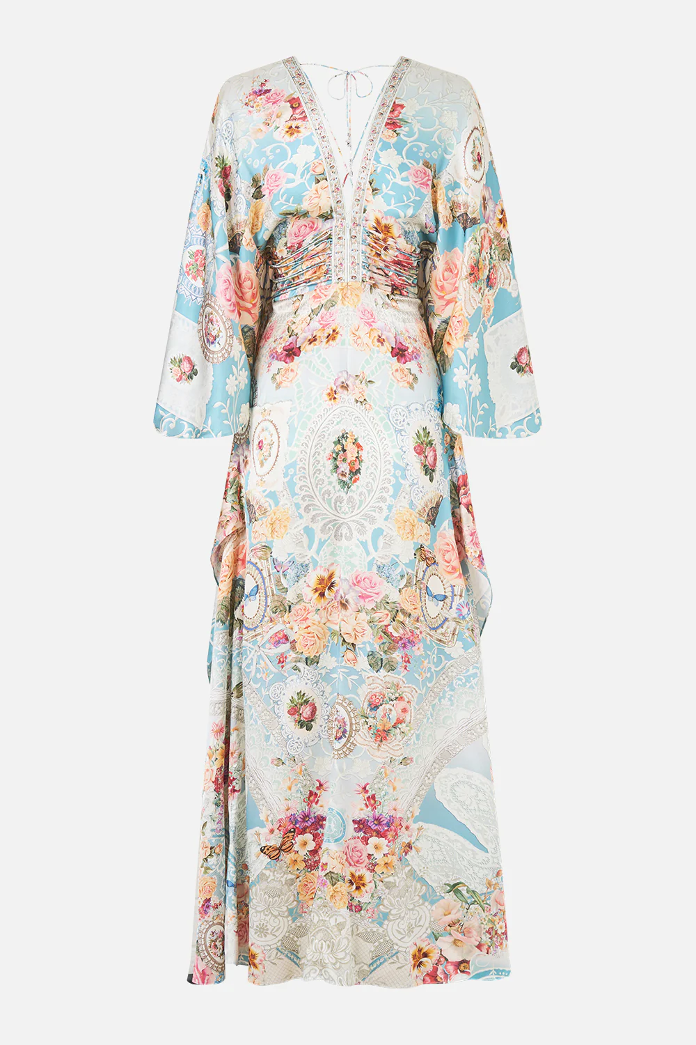 V NECK LACE UP DETAIL LONG DRESS A TASTE FOR LACE - Image 6