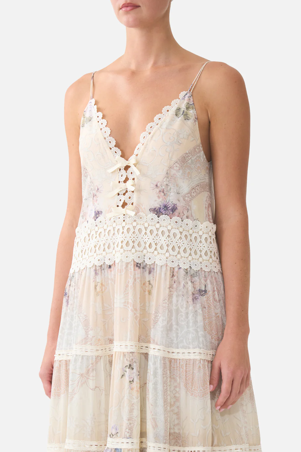 TRAPEZE TIERED DRESS LACED WITH LOVE - Image 5