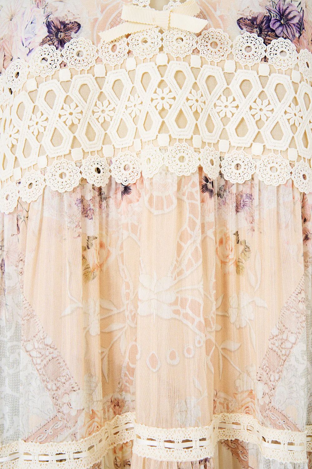 TRAPEZE TIERED DRESS LACED WITH LOVE - Image 7
