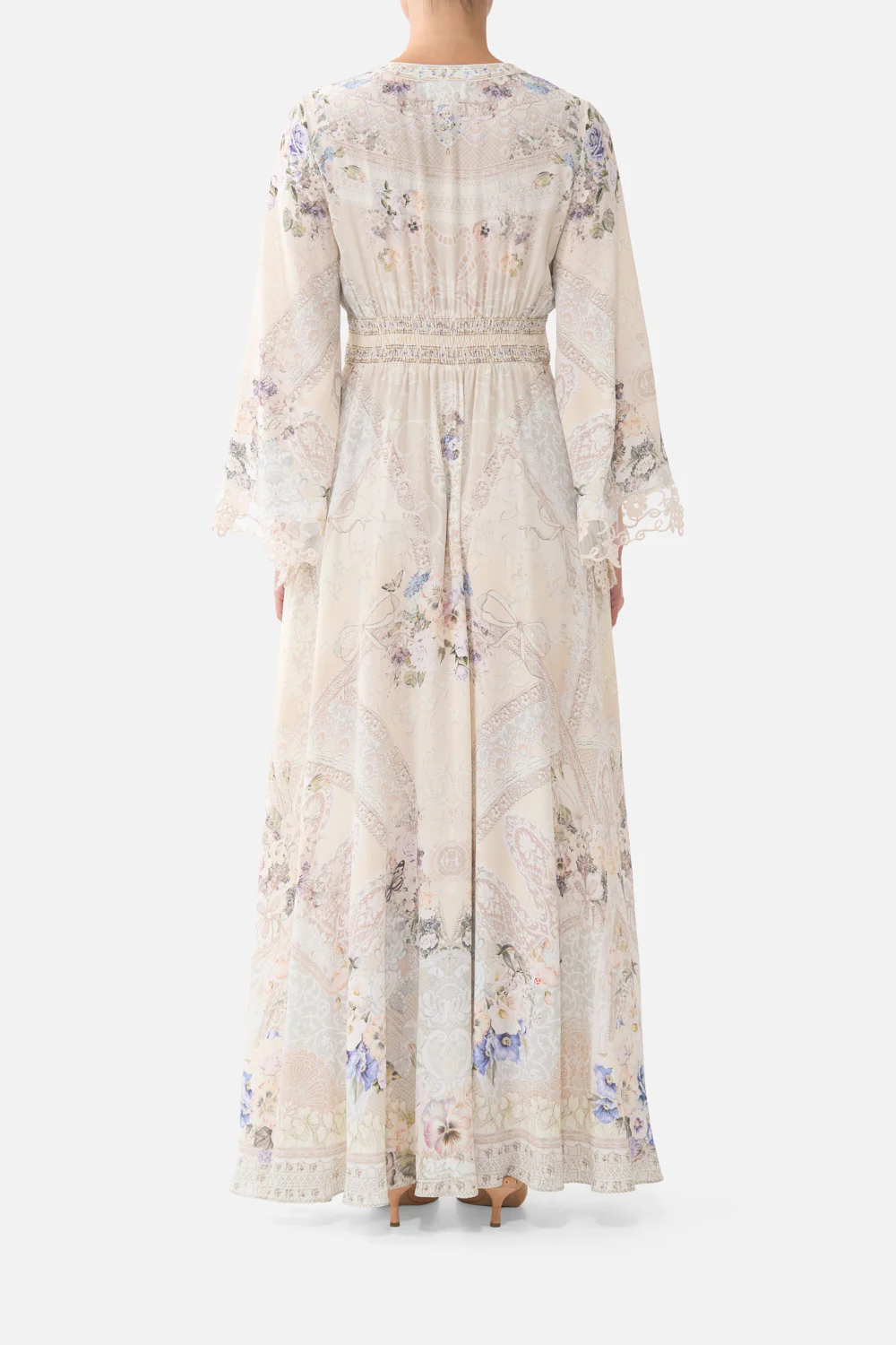KIMONO SLEEVE DRESS WITH SHIRRING DETAIL LACED WITH LOVE - Image 2