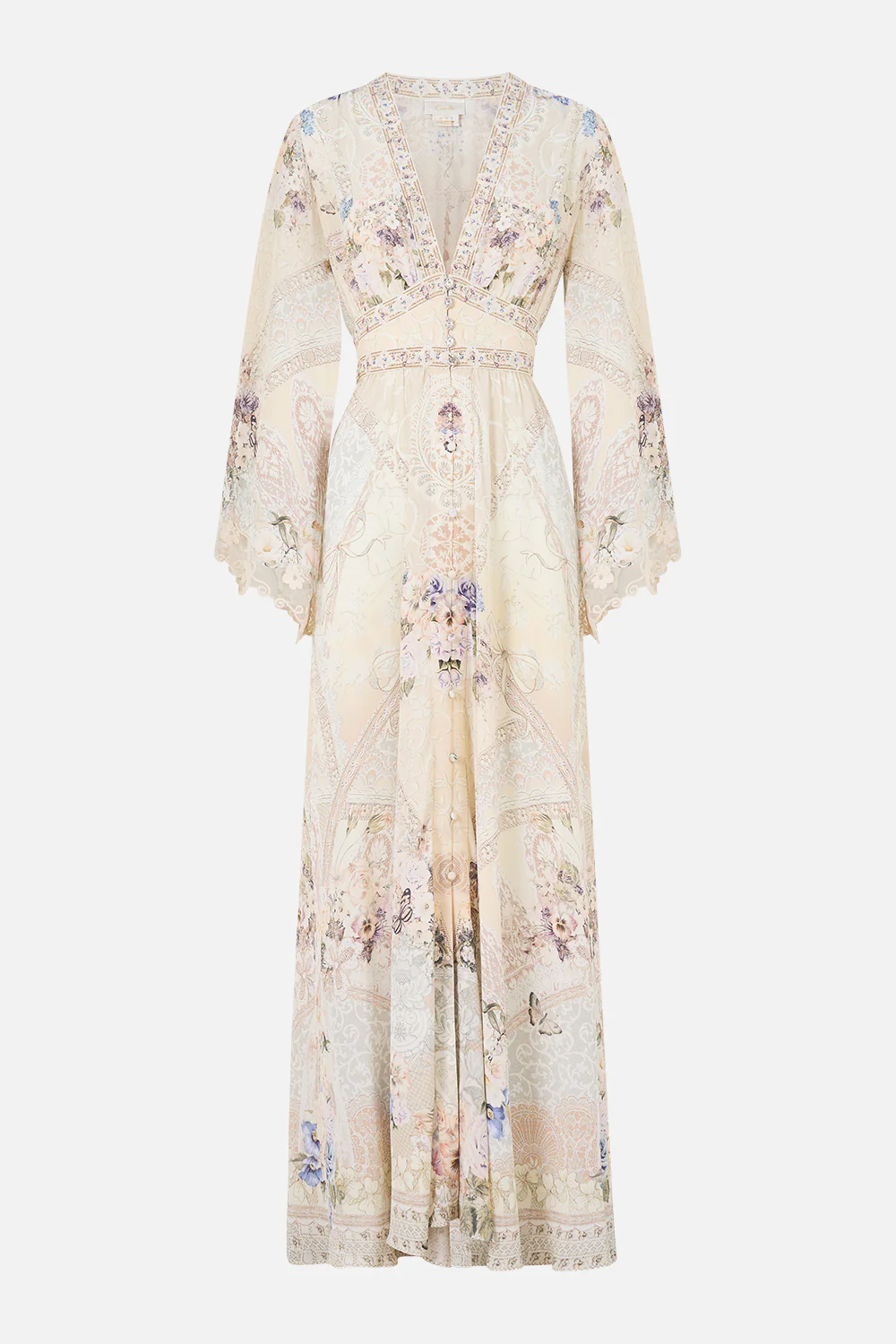 KIMONO SLEEVE DRESS WITH SHIRRING DETAIL LACED WITH LOVE - Image 3
