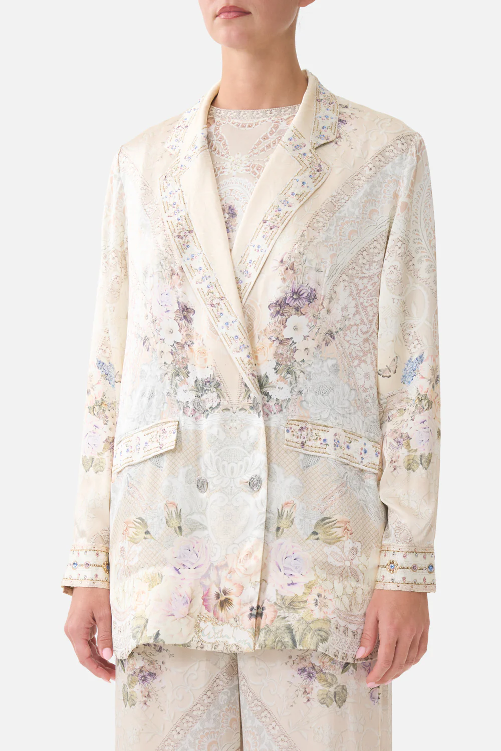 DOUBLE BREASTED SOFT JACKET LACED WITH LOVE - Image 5