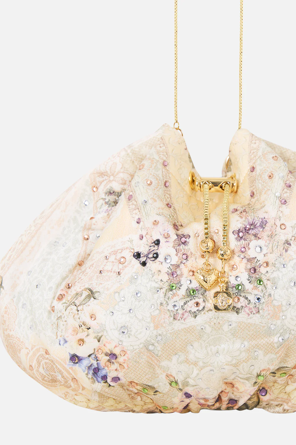 DRAWSTRING POUCH BAG WITH CHAIN STRAP LACED WITH LOVE - Image 3