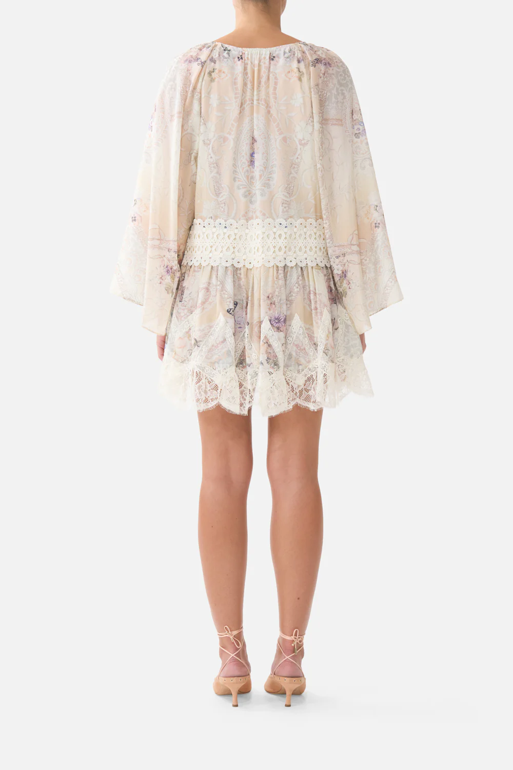 RELAXED SHORT DRESS WITH DROPPED WAIST LACED WITH LOVE - Image 2