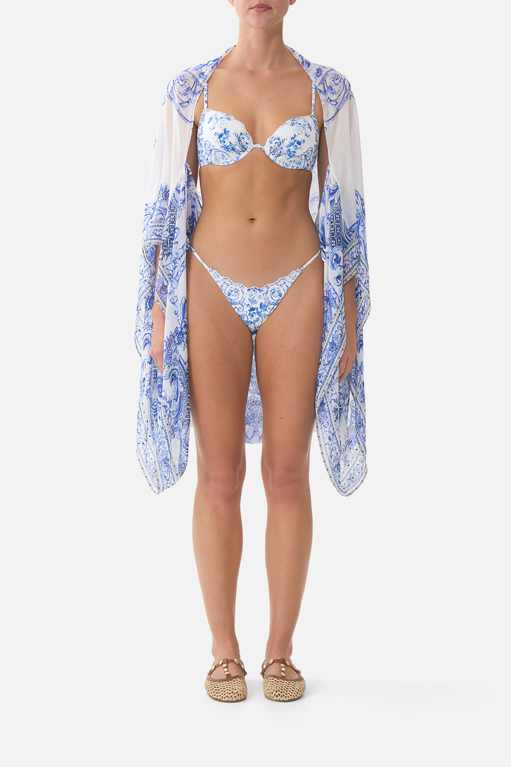 SILK CHIFFON SHRUG CERAMIC PANORAMIC