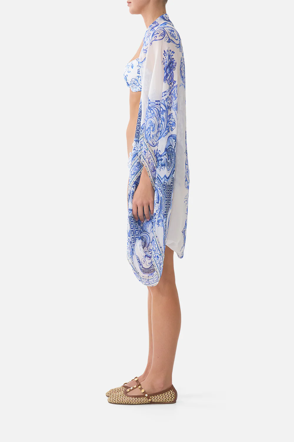 SILK CHIFFON SHRUG CERAMIC PANORAMIC - Image 4