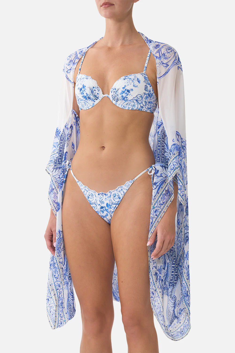 SILK CHIFFON SHRUG CERAMIC PANORAMIC - Image 5