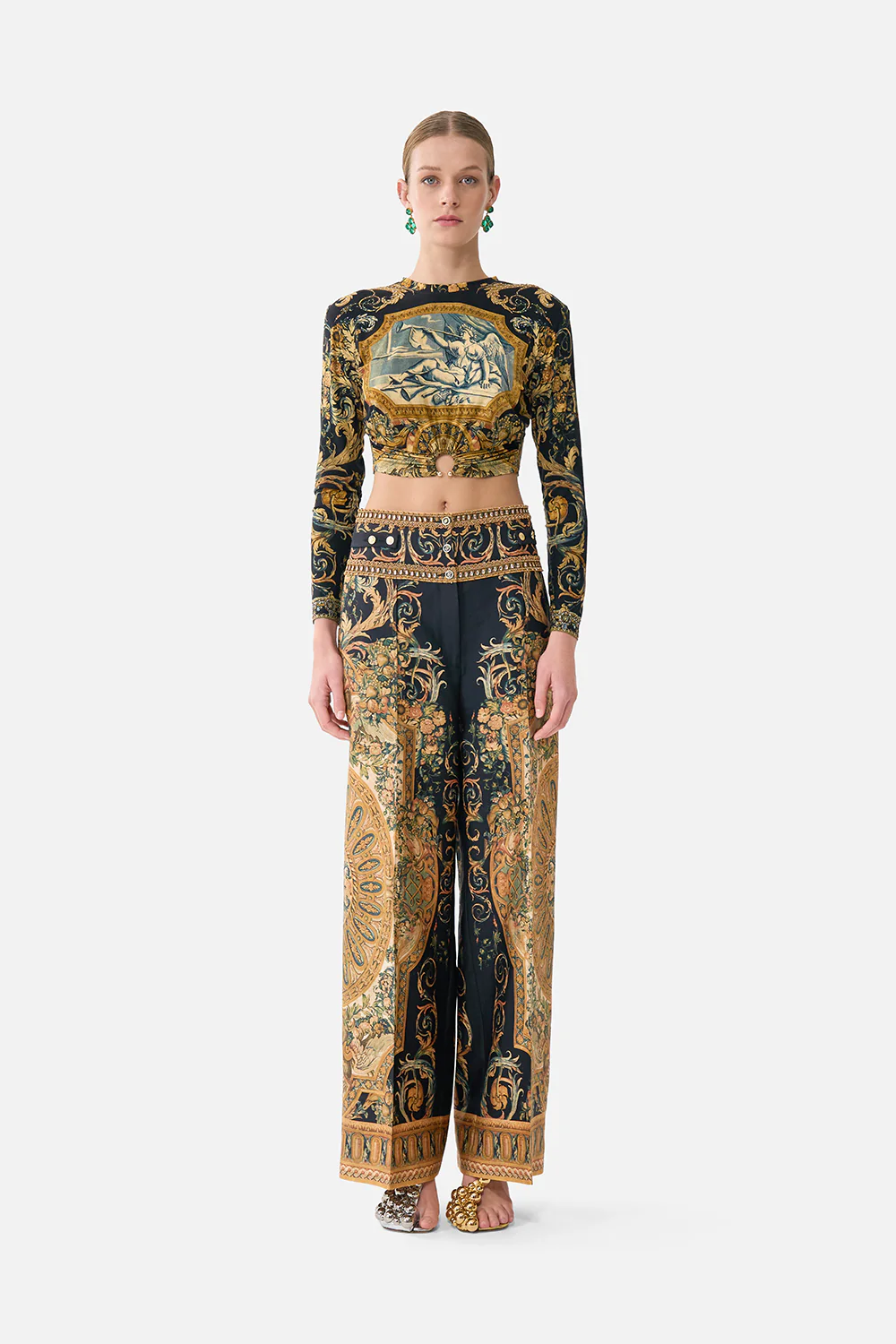 TAILORED PANT WITH WAIST BUTTON DETAIL MUSEUM MEMOIRS