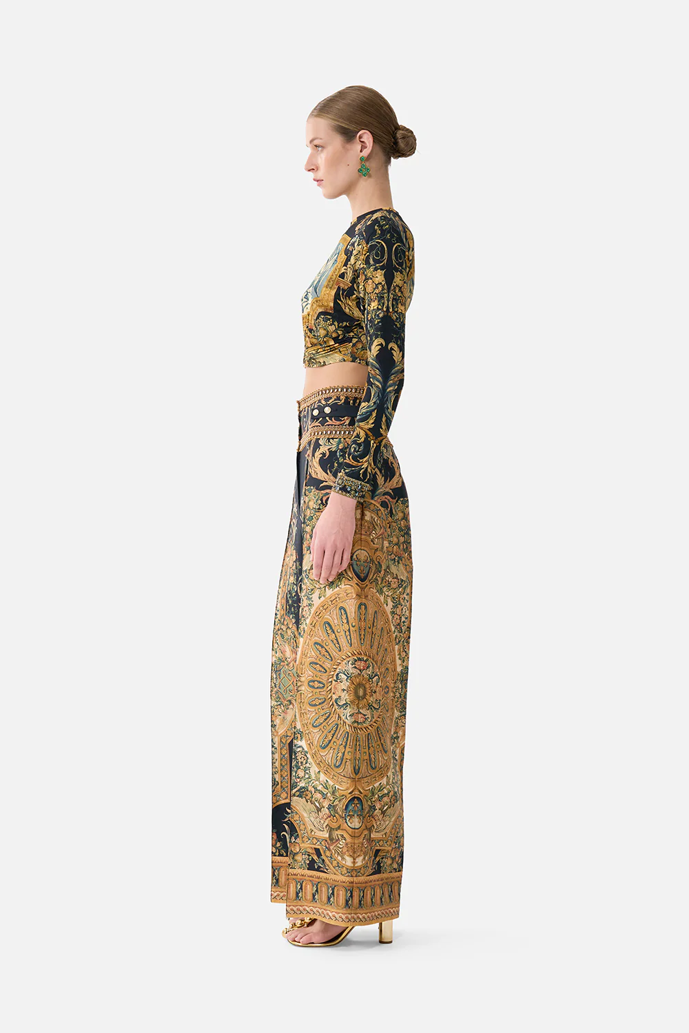 TAILORED PANT WITH WAIST BUTTON DETAIL MUSEUM MEMOIRS - Image 4
