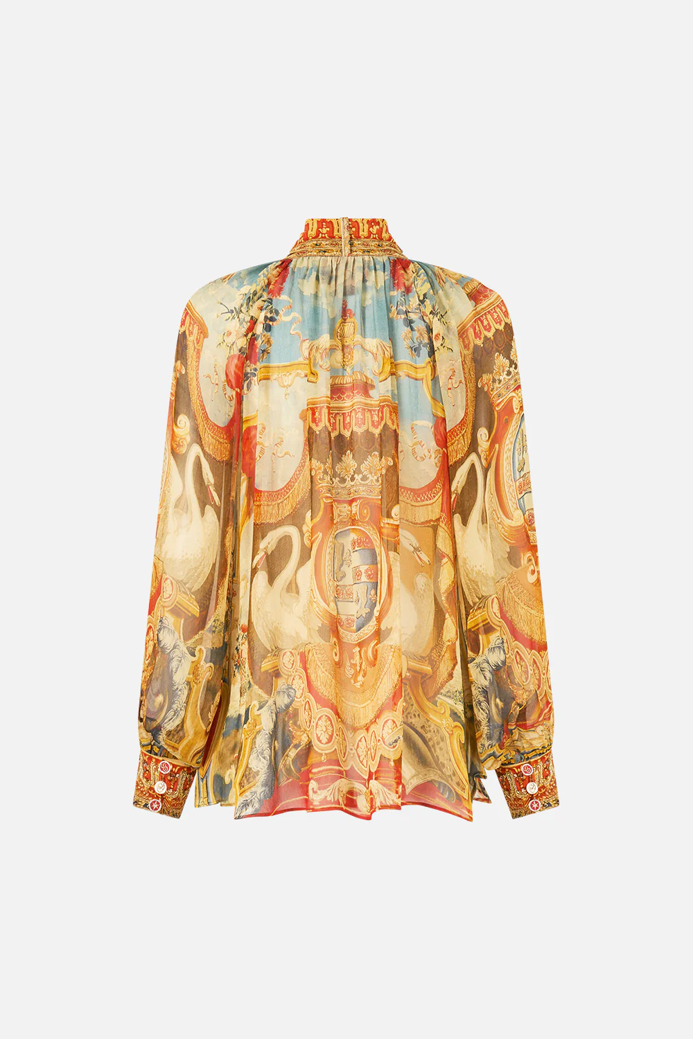 DETACHABLE PUSSY BOW RAGLAN BLOUSE LIFE’S RICH TAPESTRY - Image 6