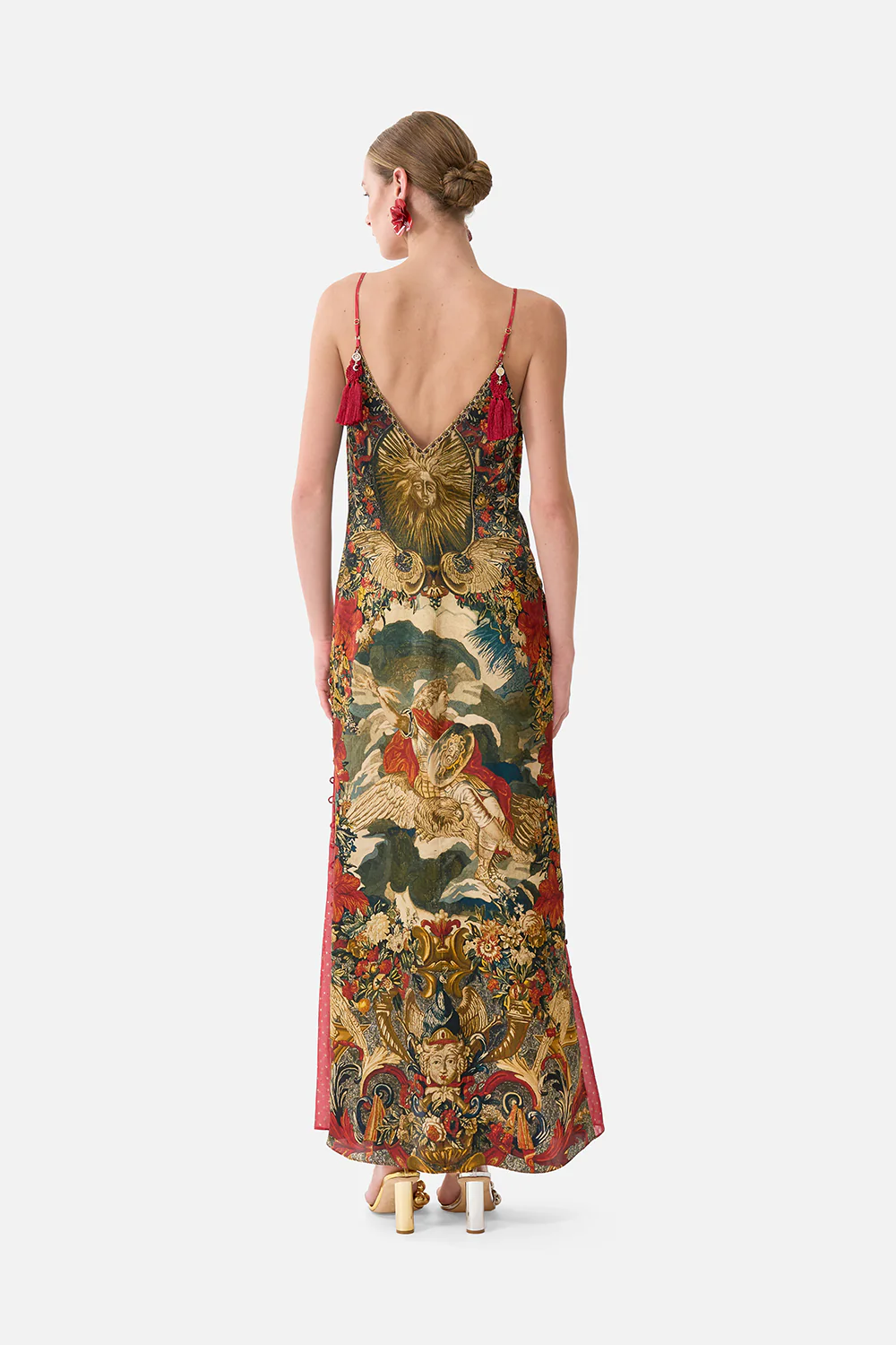LONG GODET SLIP DRESS MEET ME AT THE MET - Image 2