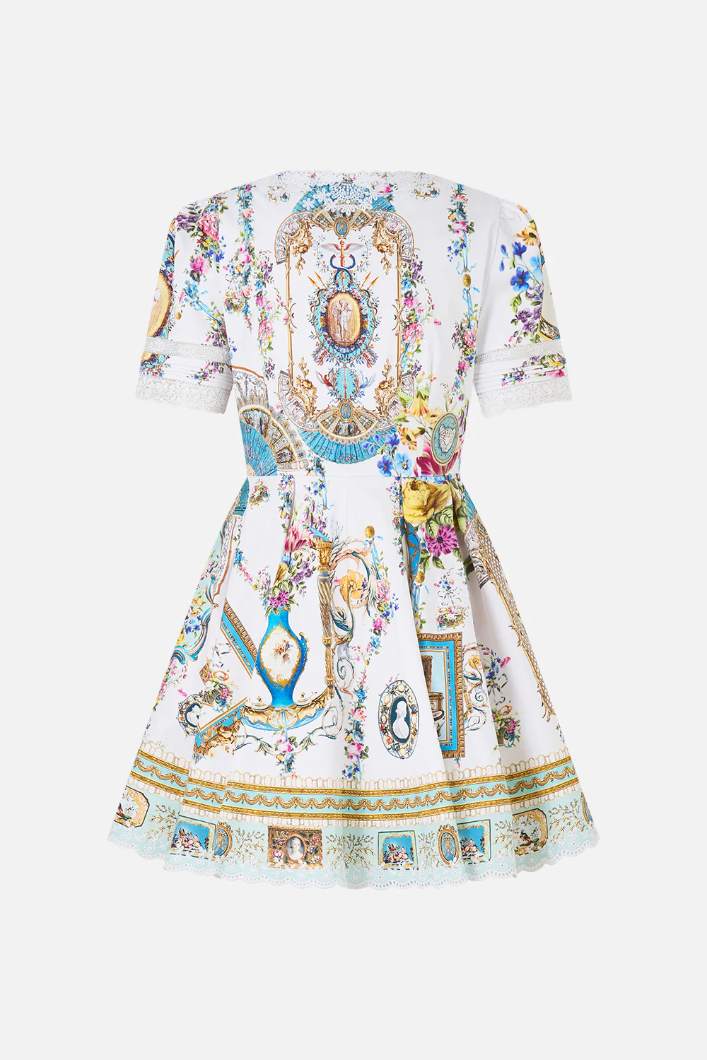 V NECK SHORT DRESS WITH SHORT SLEEVES ART FOR THE ARTISANS - Image 6