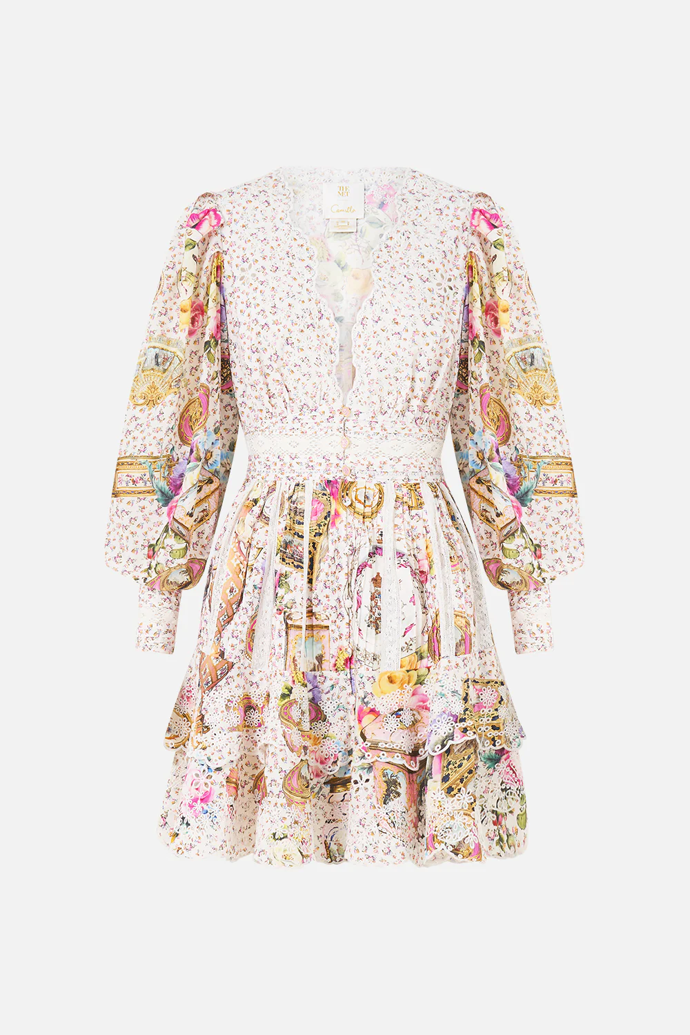 BUTTON FRONT FRILL DRESS IN THE HEART OF ART - Image 3