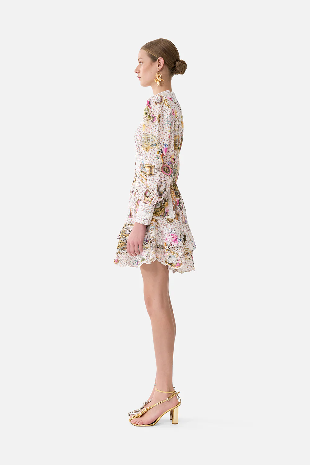 BUTTON FRONT FRILL DRESS IN THE HEART OF ART - Image 4