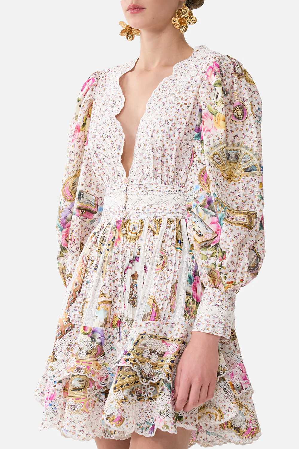 BUTTON FRONT FRILL DRESS IN THE HEART OF ART - Image 5