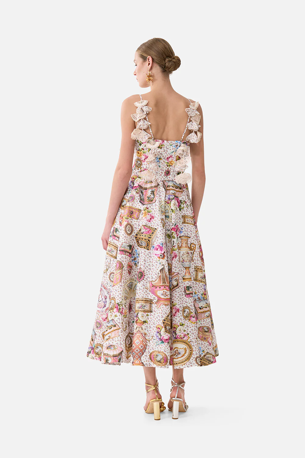CORSET DRESS WITH LONG FLARED SKIRT IN THE HEART OF ART - Image 2