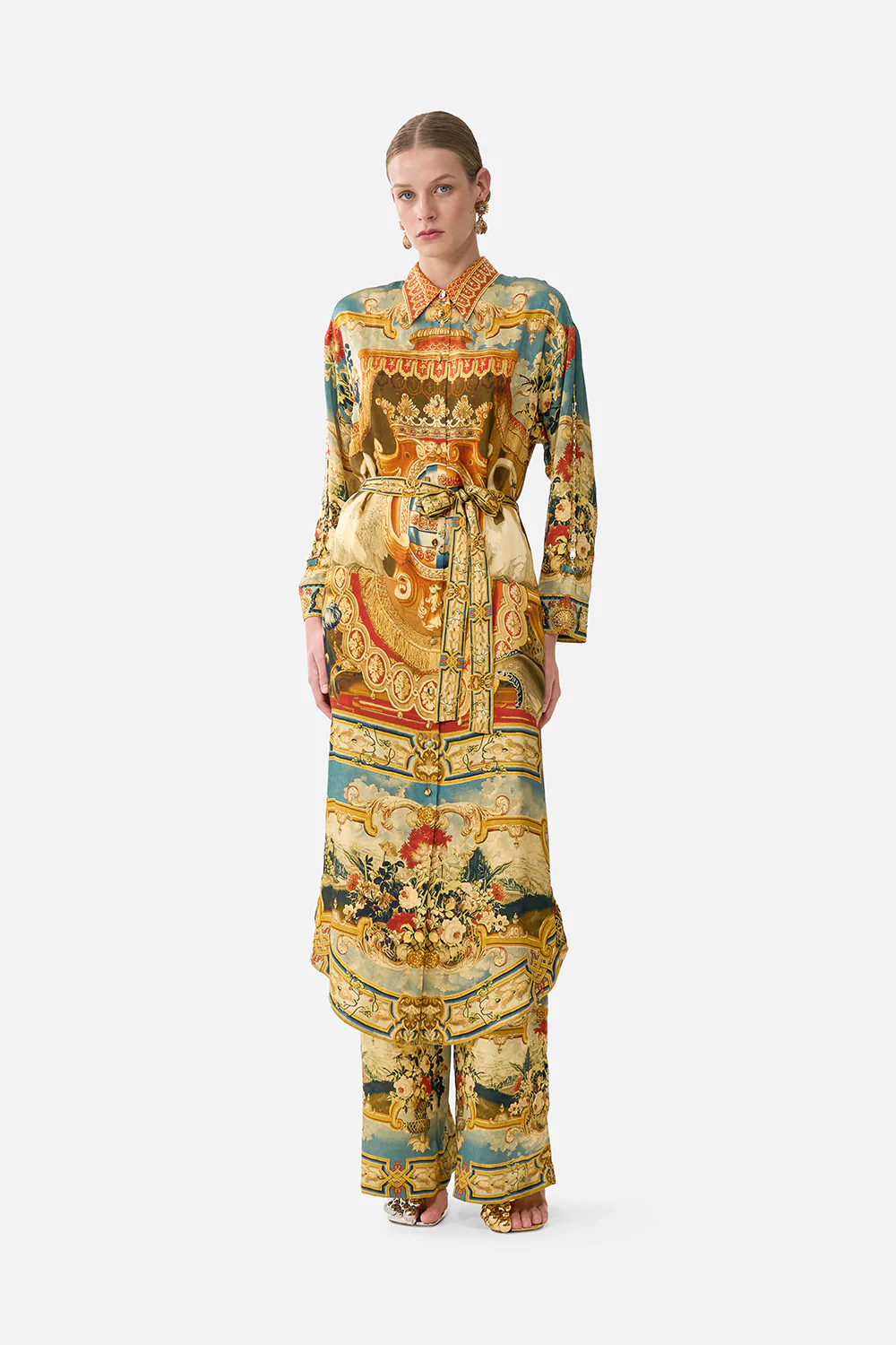 SHIRT DRESS WITH BACK BUTTON DETAIL LIFE’S RICH TAPESTRY