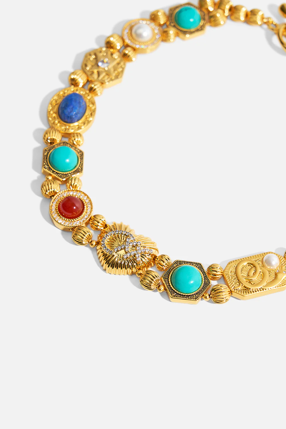 MY CAMEO ROMEO STATEMENT NECKLACE GOLD - Image 2