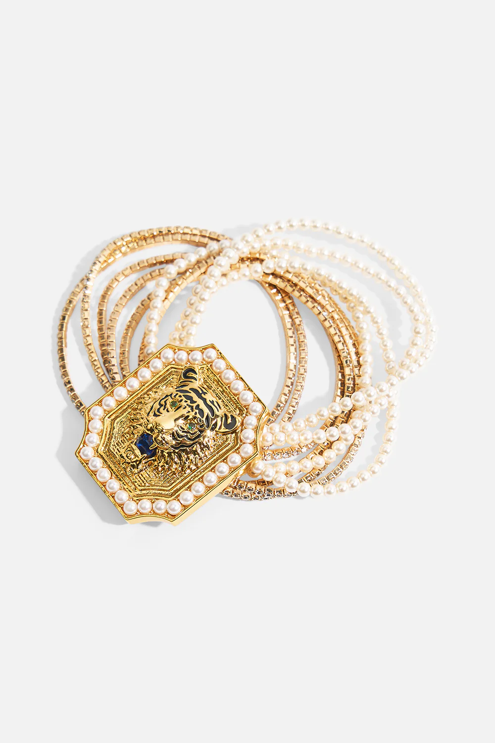 A SPANISH STATEMENT STRETCH BRACELET GOLD - Image 2