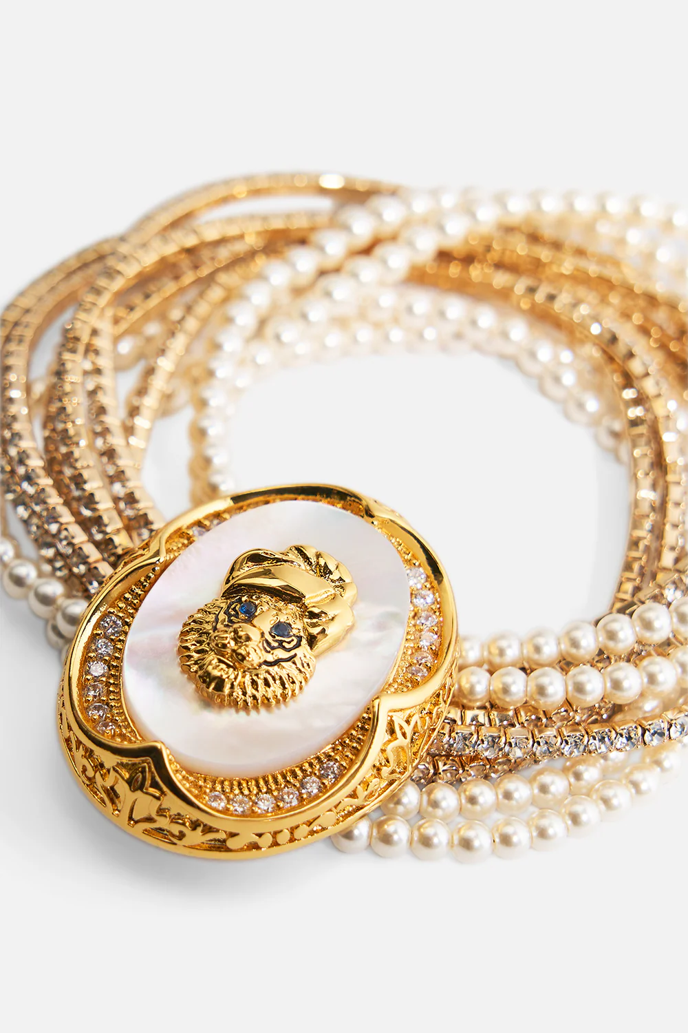 QUEEN OF CHARMS STRETCH BRACELET GOLD - Image 3