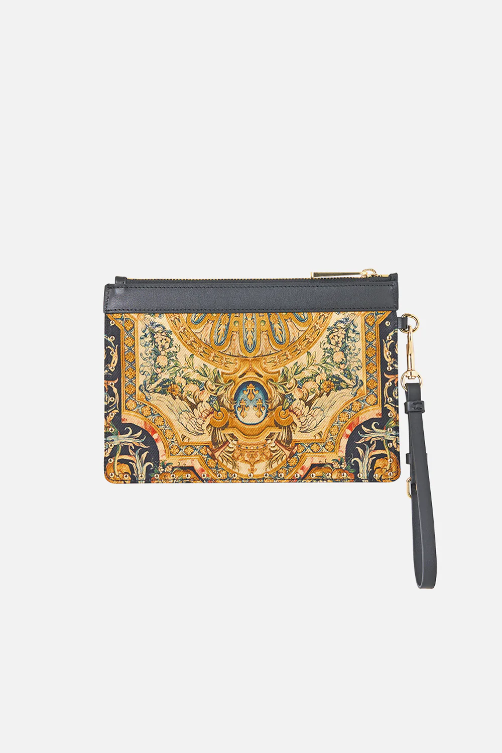 CLUTCH WITH LEATHER TRIMS MUSEUM MEMOIRS - Image 2