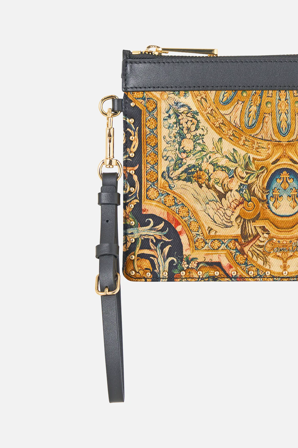 CLUTCH WITH LEATHER TRIMS MUSEUM MEMOIRS - Image 3