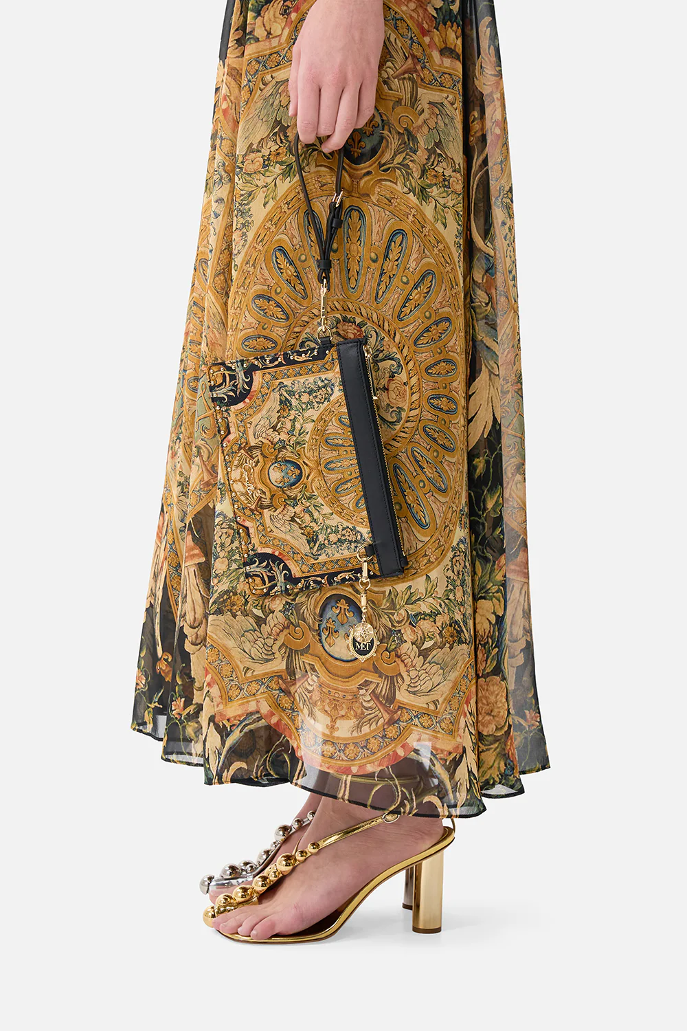 CLUTCH WITH LEATHER TRIMS MUSEUM MEMOIRS - Image 5