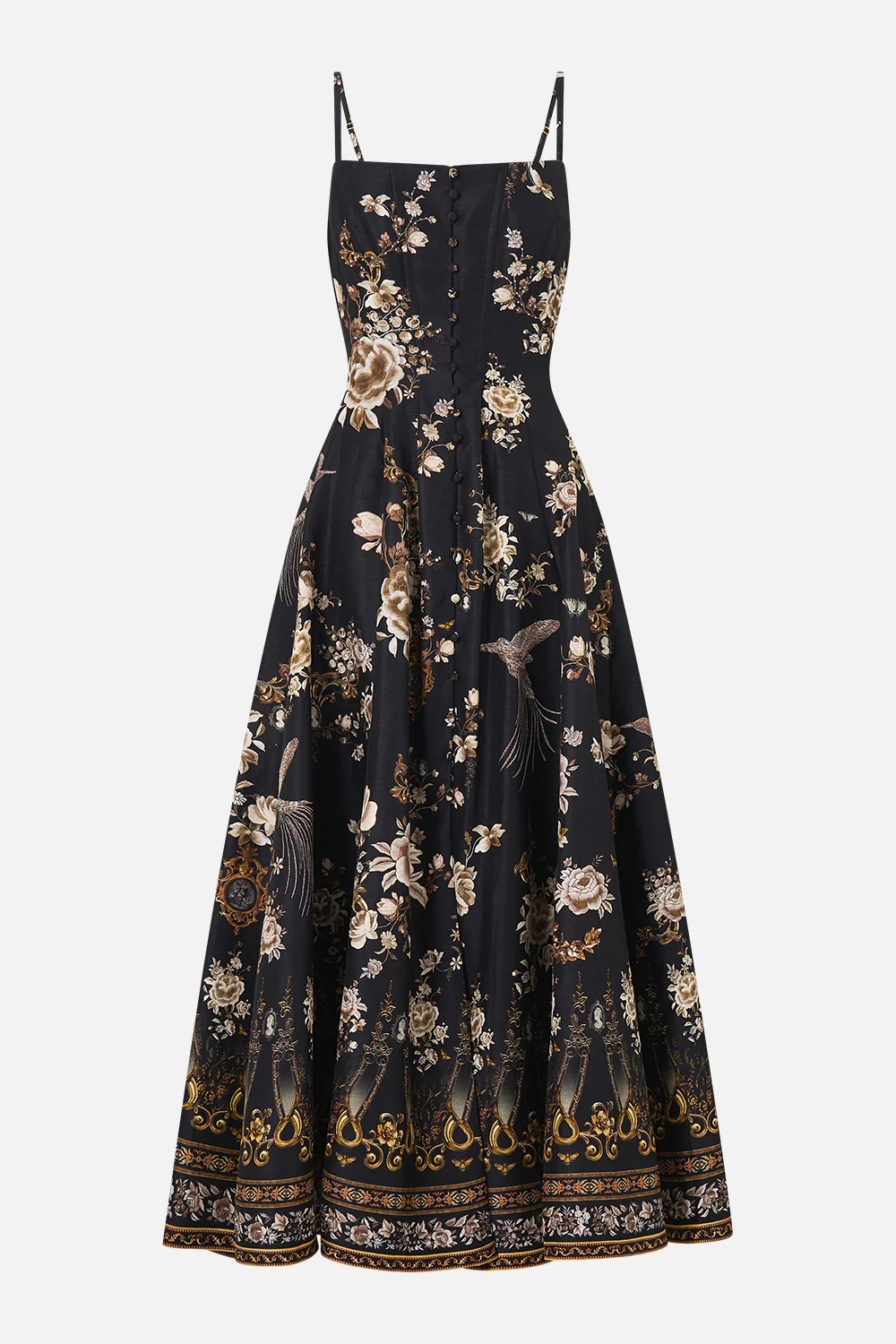 CORSET DRESS WITH LONG FLARED SKIRT FLAMENCO FOLKLORE - Image 3