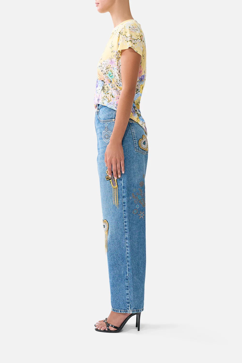 SLIM FIT ROUND NECK T-SHIRT DARLING BUDS - Image 4