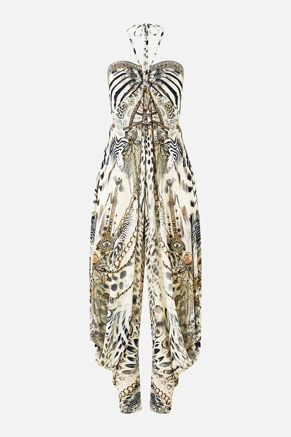 DRAPED PANT JUMPSUIT WITH HARDWARE LADY LIONHEART - Image 3