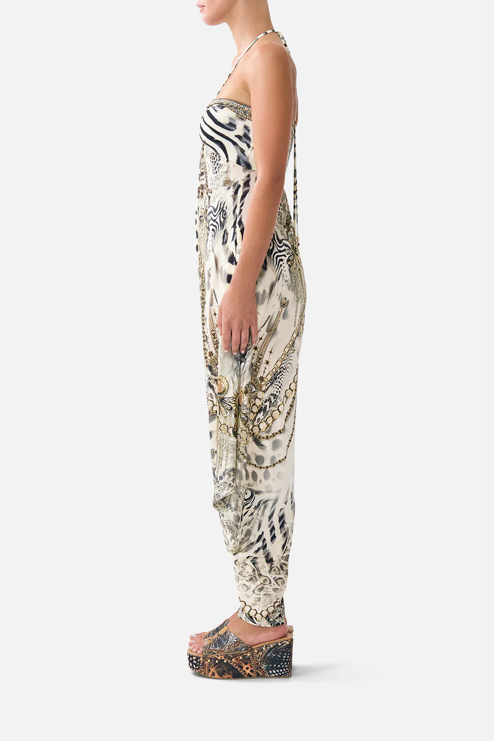DRAPED PANT JUMPSUIT WITH HARDWARE LADY LIONHEART - Image 4