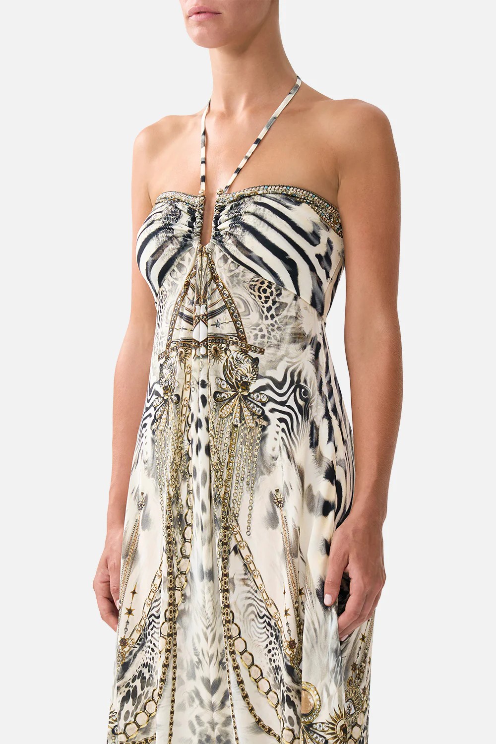 DRAPED PANT JUMPSUIT WITH HARDWARE LADY LIONHEART - Image 5