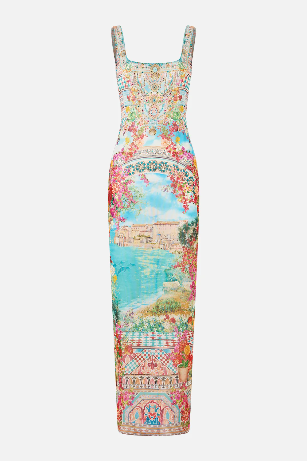 SQUARE NECK BEACH MAXI DRESS WITH LOW BACK MEET ME IN MALLORCA - Image 3